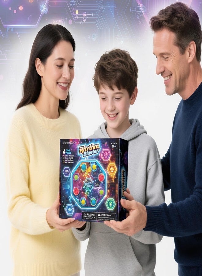 Winyea Tag Electronic Table Reflex Game for Solo & 2-Player - Light-Up Memory Challenge Toy with 4 Fun Game Modes, Interactive Board Games, Gamer Gift for Kids Ages 6+, Teens & Adults - Image 5